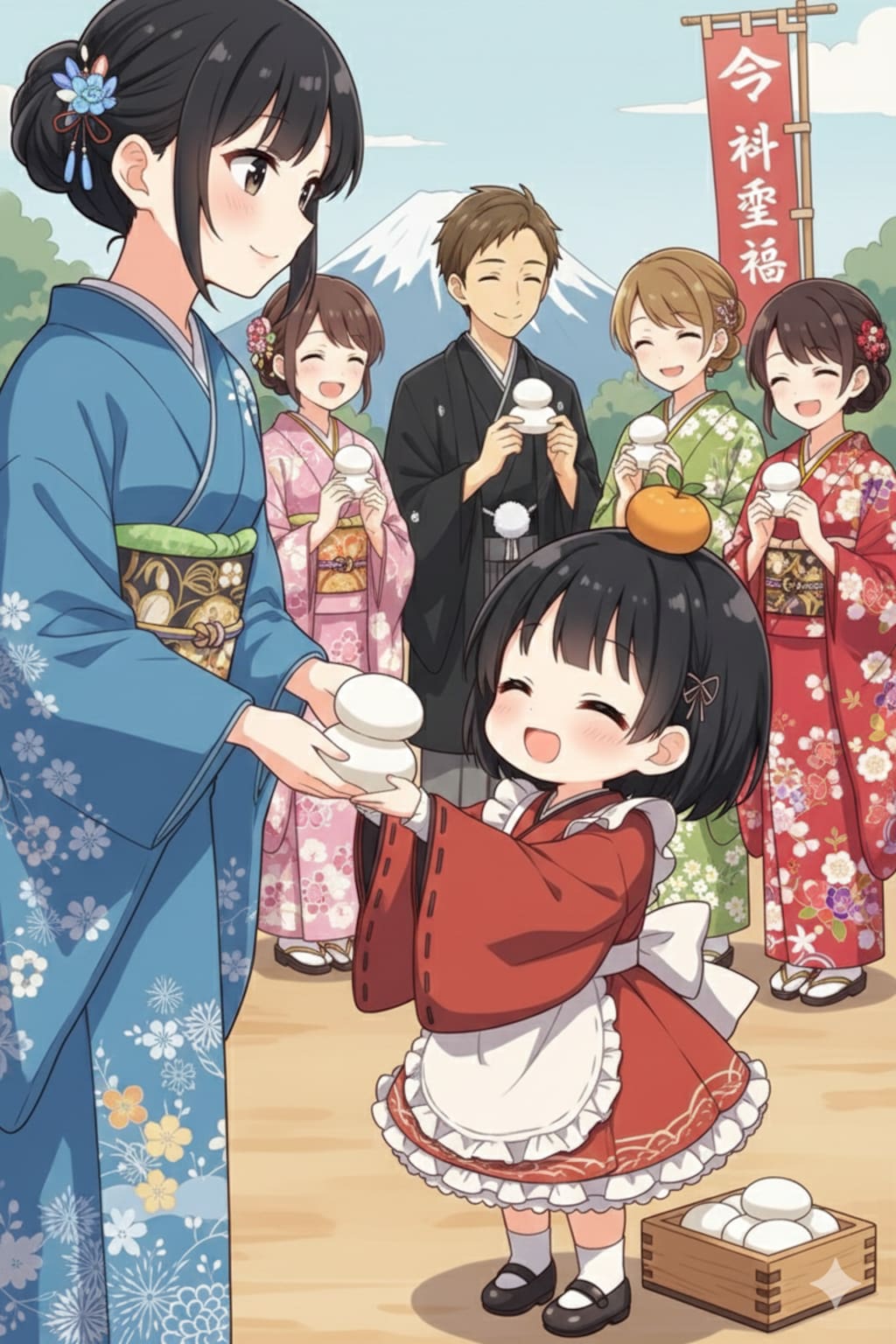 成人式に行くと餅が貰えるぞ！