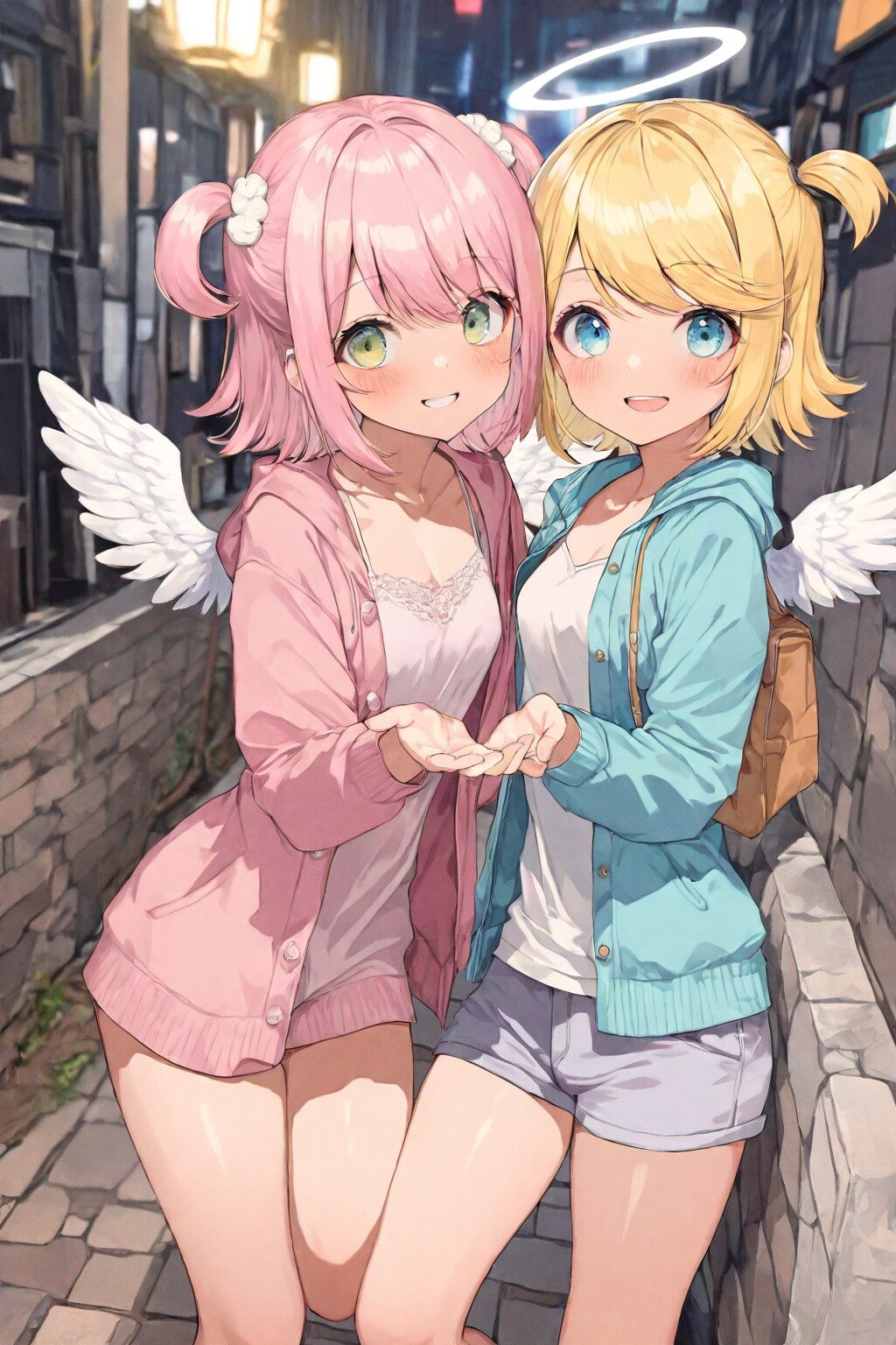 「おに～ぃさん、いまひま～？」「うちらと一緒に来な～い？」 | の人気AIイラスト・グラビア