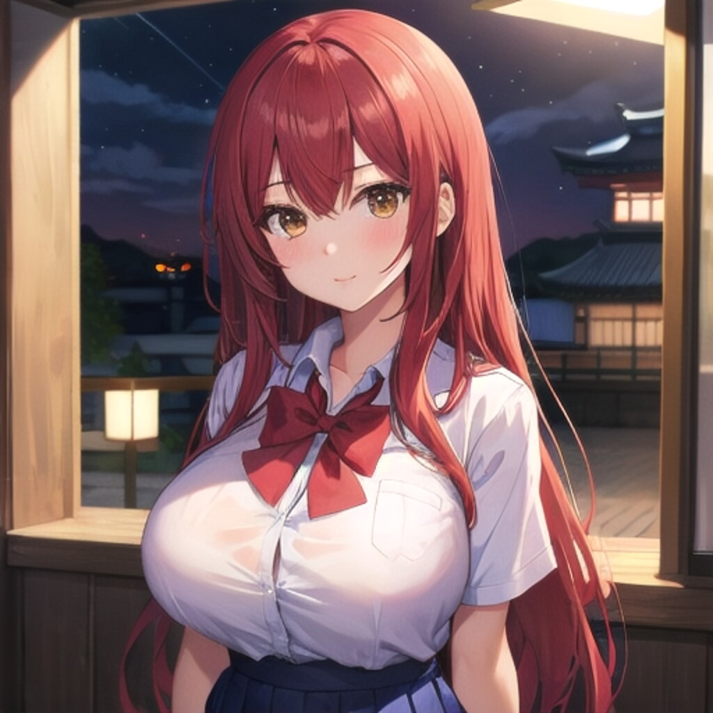 赤髪の🍈デカい女の子