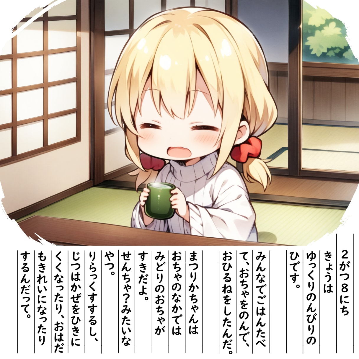 【絵日記】おちゃのんでまったり | の人気AIイラスト・グラビア