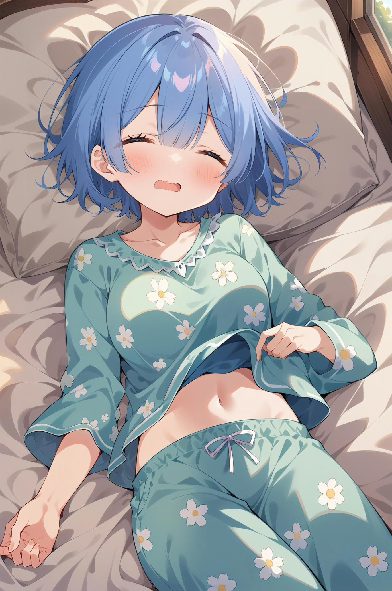 パジャマレムりん | の人気AIイラスト・グラビア