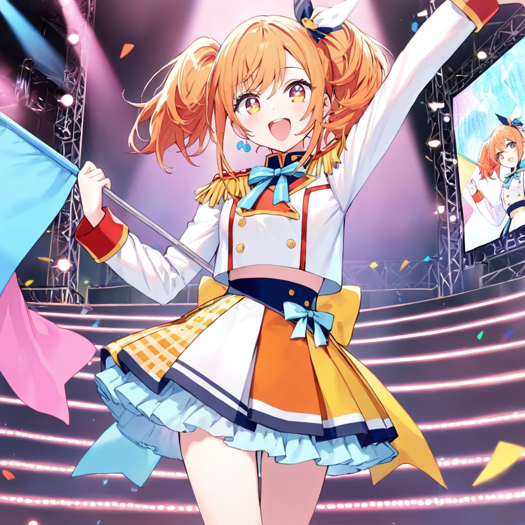 アイドル風フラッグパフォーマー1 | の人気AIイラスト・グラビア