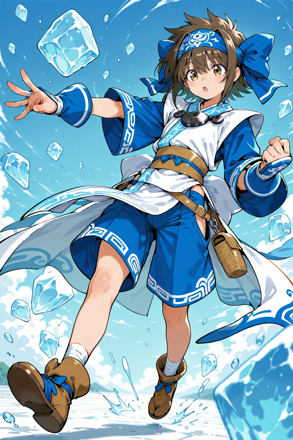 雪原を散歩しているリムルル