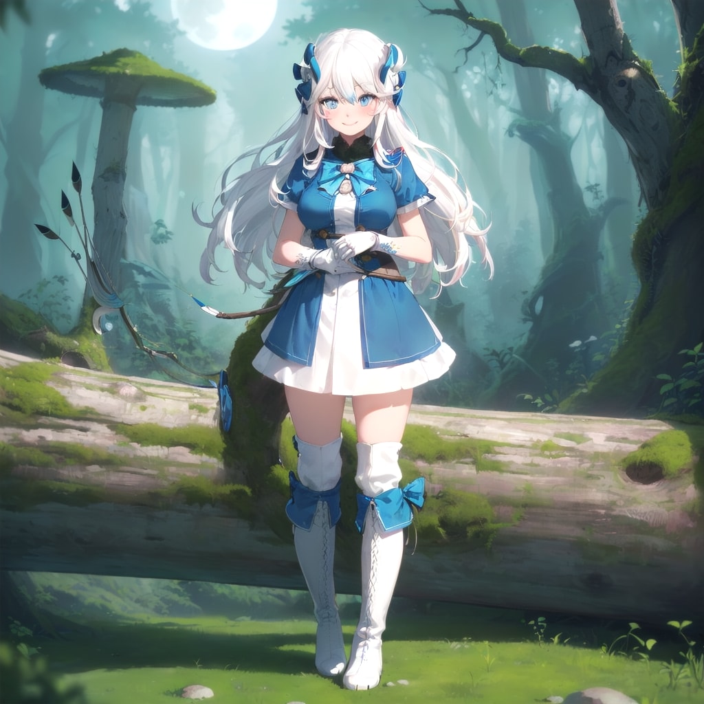 怪しげな森を散策する女の子