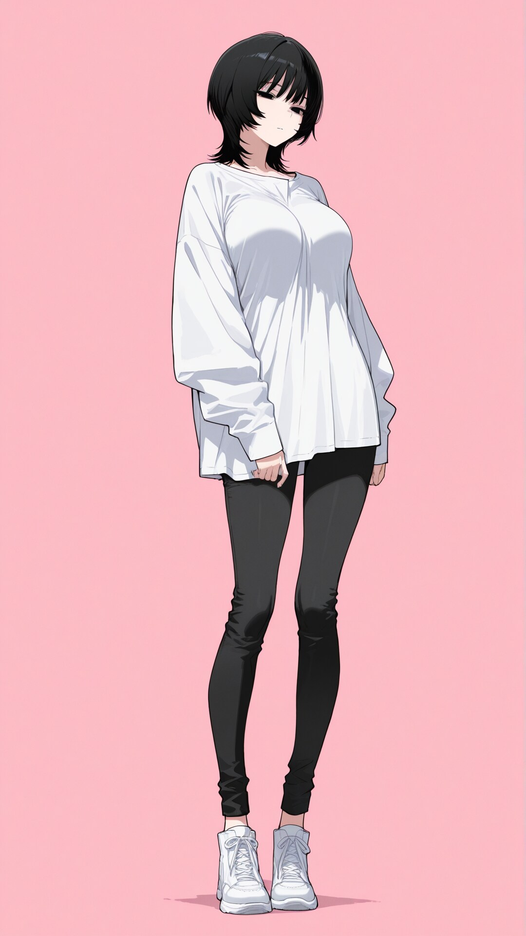 黒髪ウルフカットジト目お姉さんとデート | の人気AIイラスト・グラビア