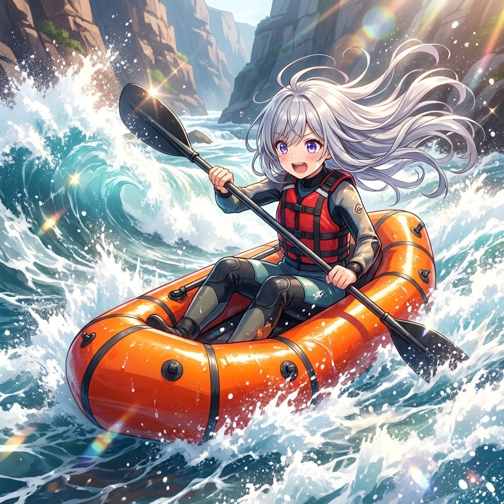 パックラフトで激流下り