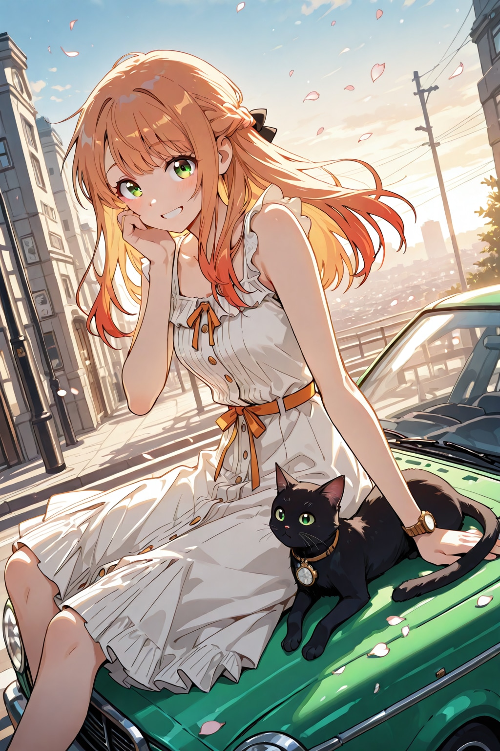 少女と黒猫 | の人気AIイラスト・グラビア