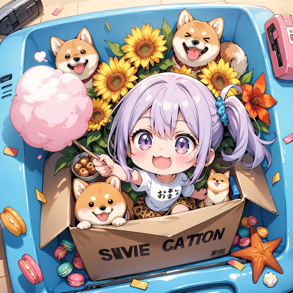 紫髪ちゃんと柴犬 | の人気AIイラスト・グラビア