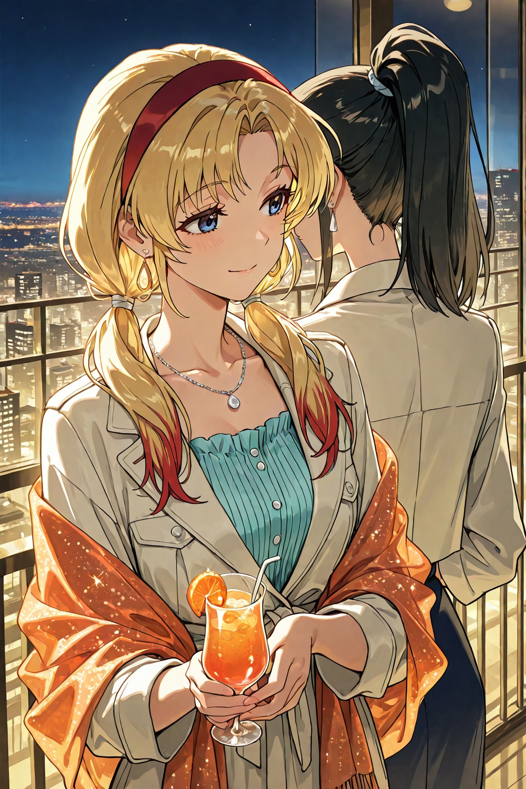 夜風のバルコニー