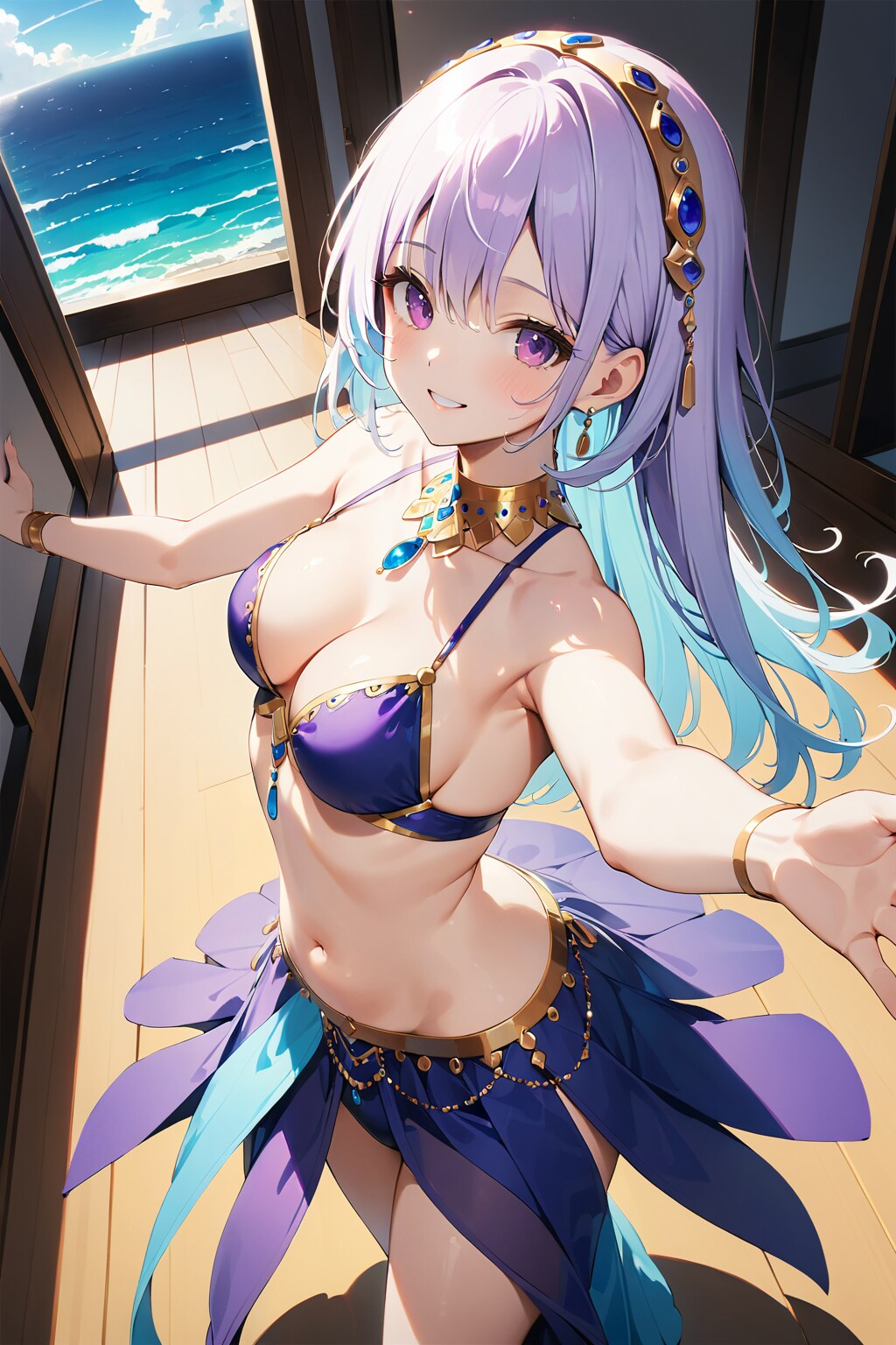 はい❤ここはターンっと❤ベリーダンスは奥深いわね❤絵梨奈ちゃんも頑張ってるかしら?