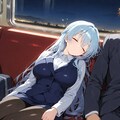 慣れない通勤中にzzz 3枚目