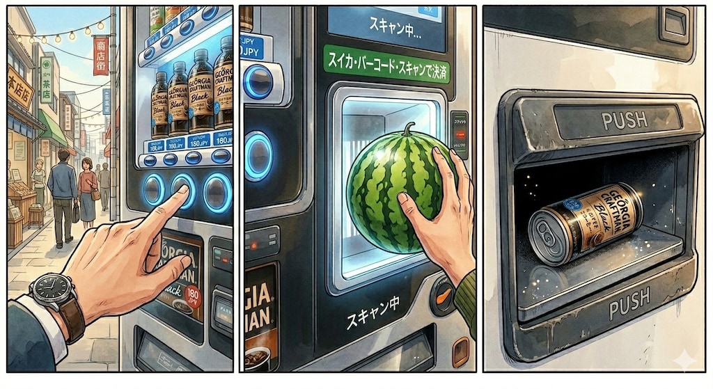 スイカ 自販機 使い方