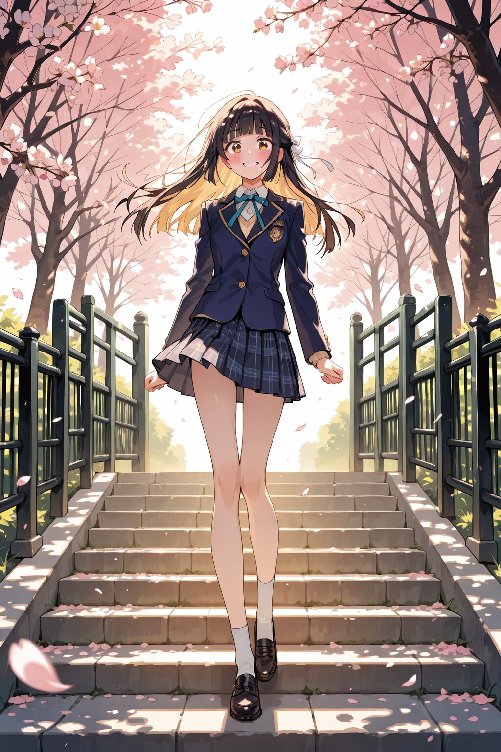 入学式の朝に学校へ行く | の人気AIイラスト・グラビア