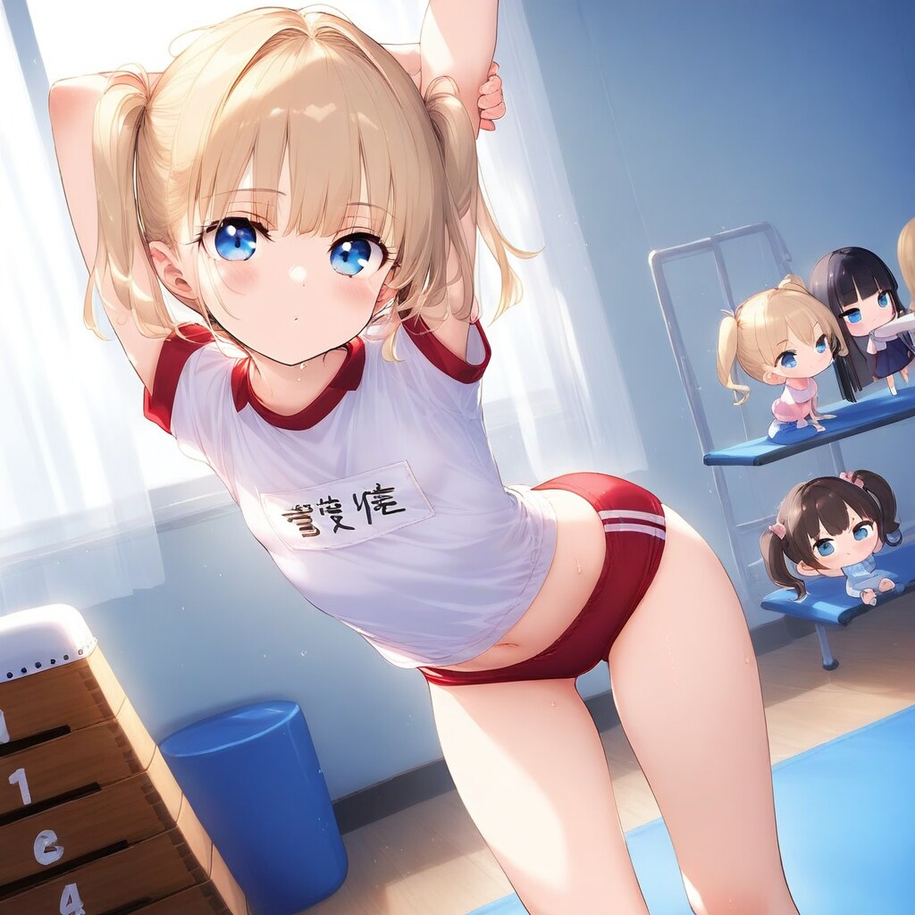 ストレッチ中だよー