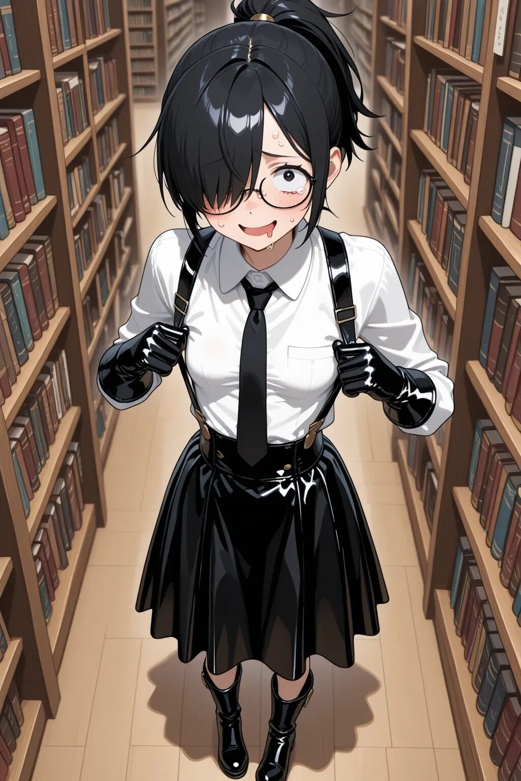 図書館にいる女の子