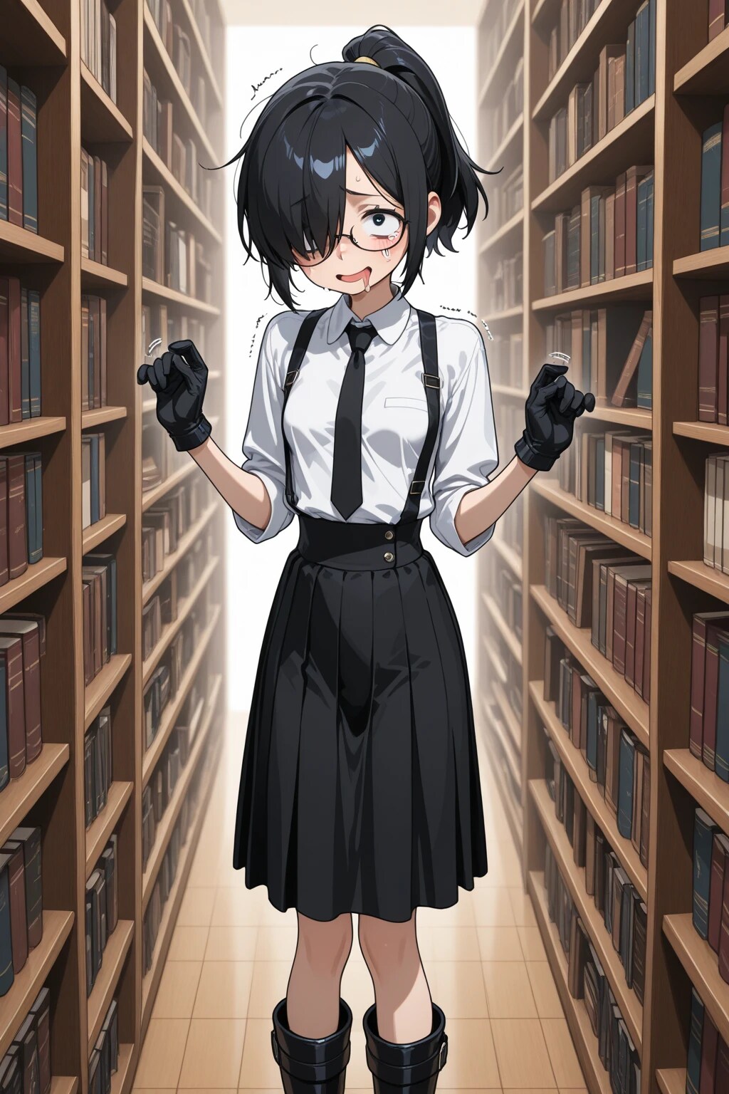 図書館にいる女の子