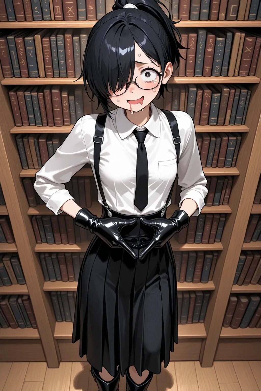 図書館にいる女の子