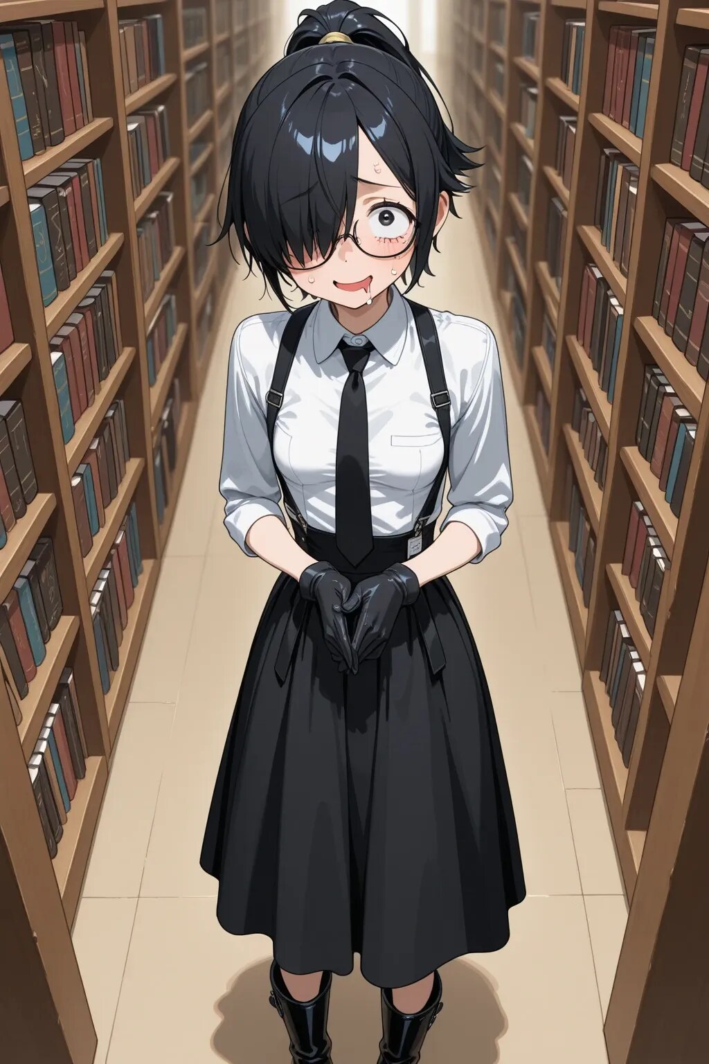 図書館にいる女の子