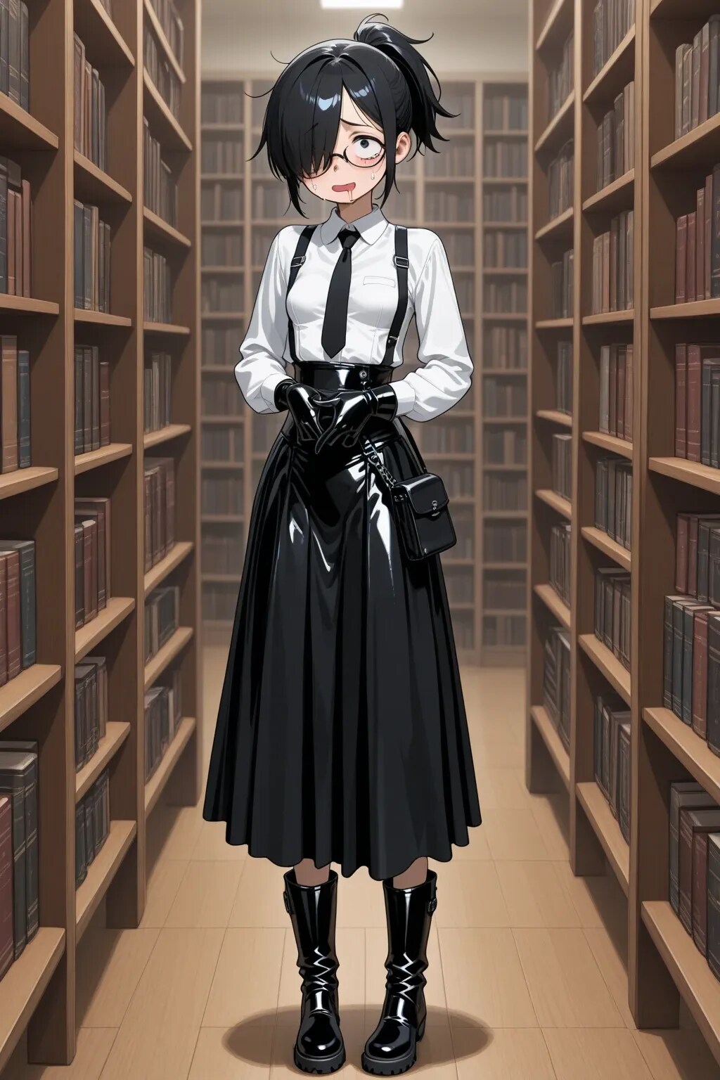 図書館にいる女の子
