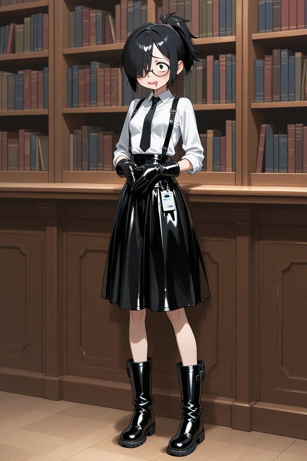 図書館にいる女の子