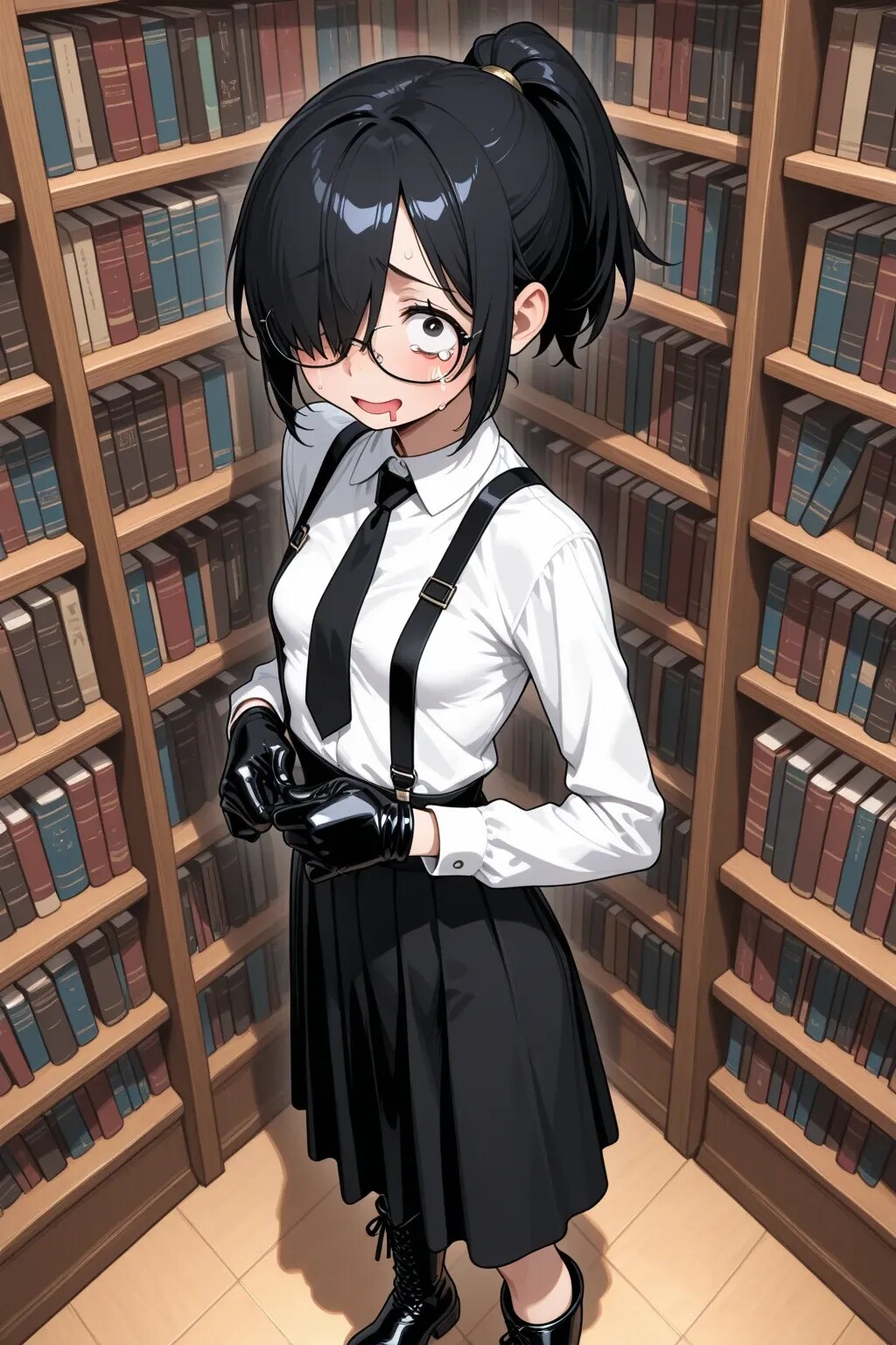 図書館にいる女の子