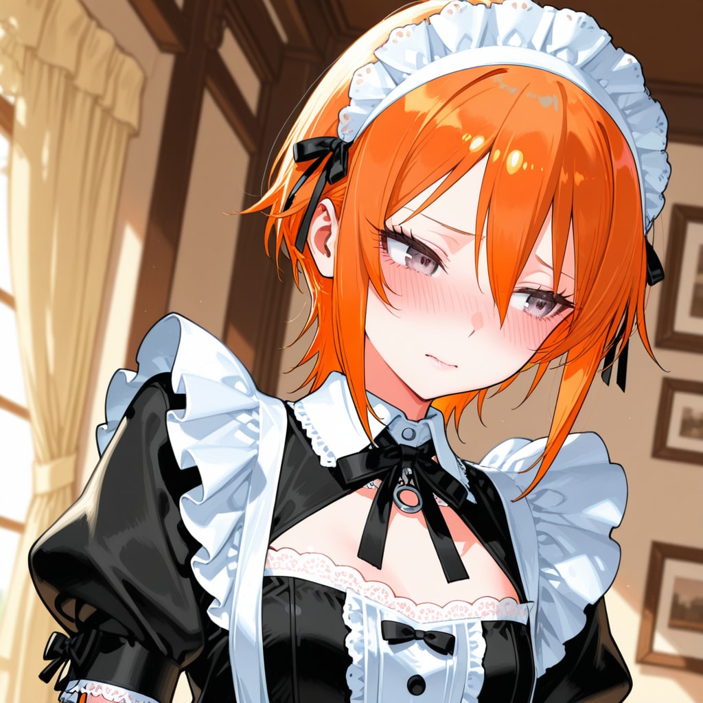 レースドレスの照れ顔