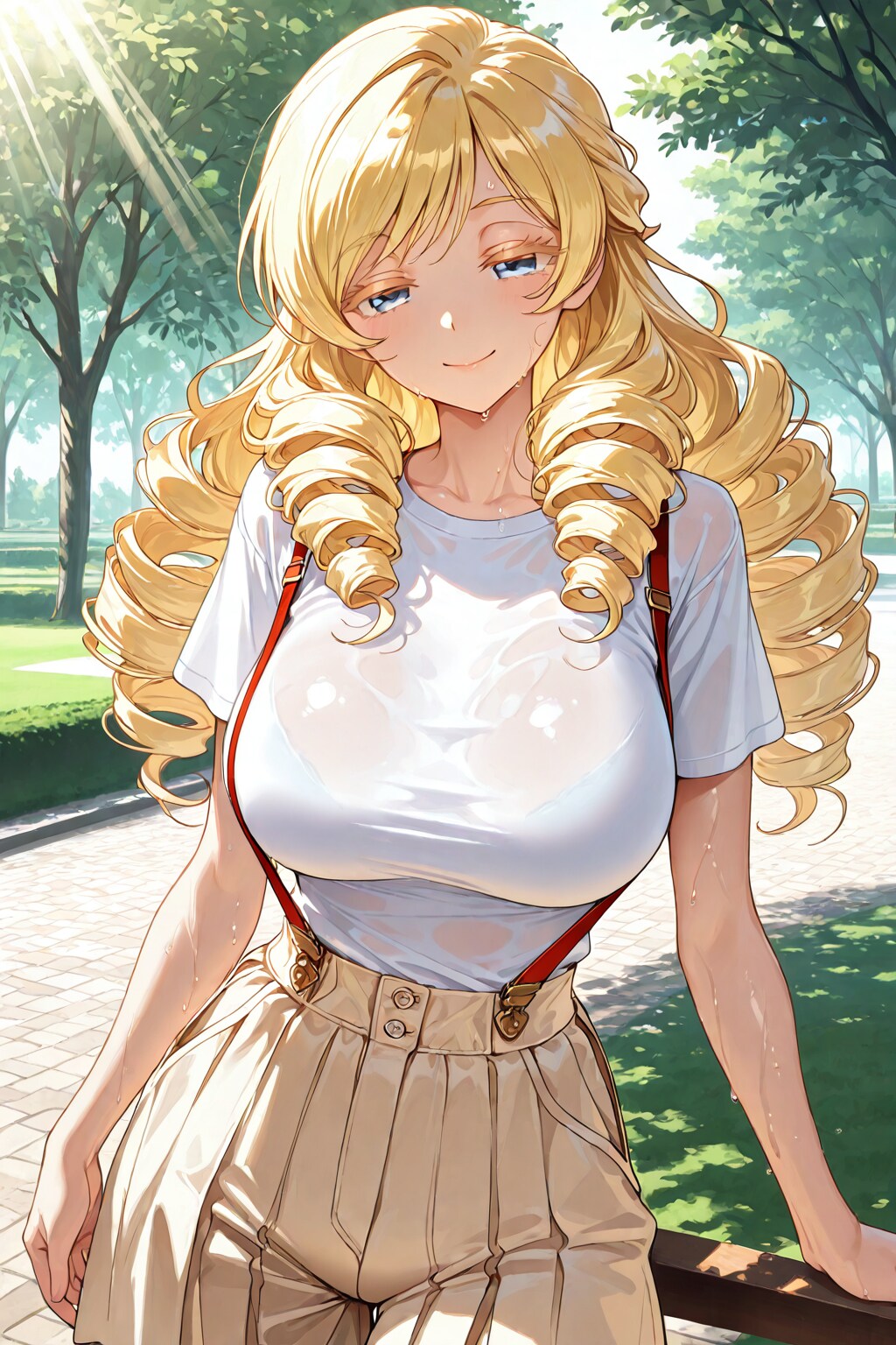 公園で私服編