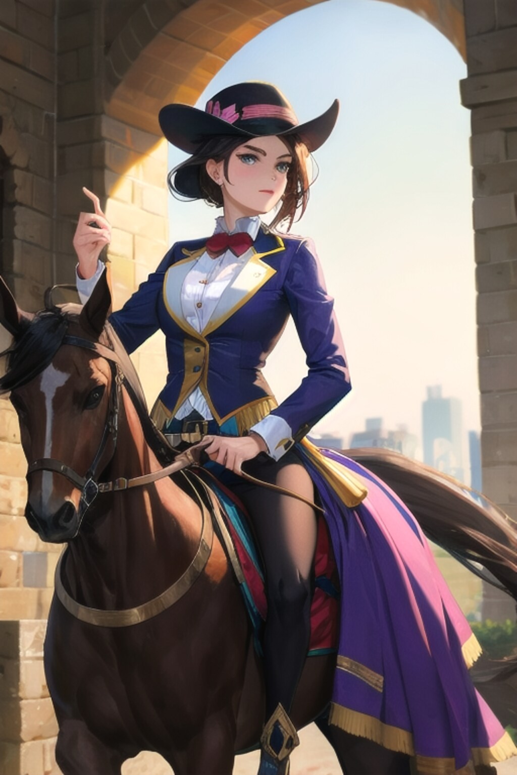 馬に乗って去った女