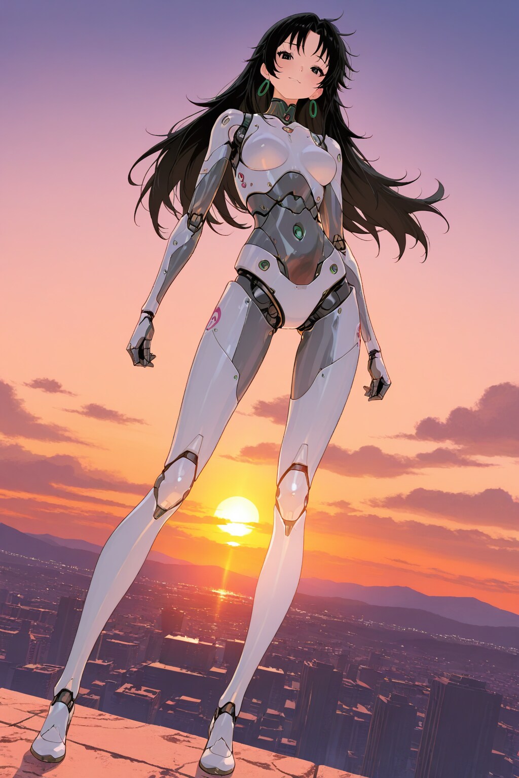 ちちぷい生成メカ娘　夕暮れに立つ