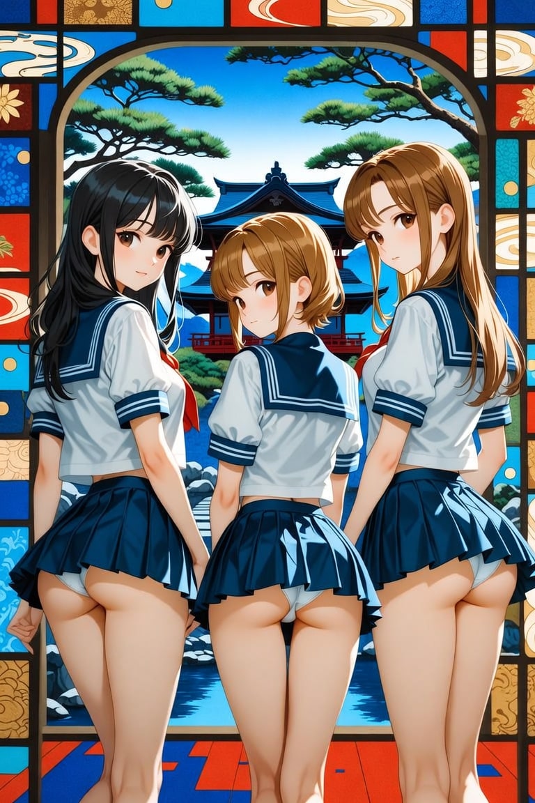 スカートめくり