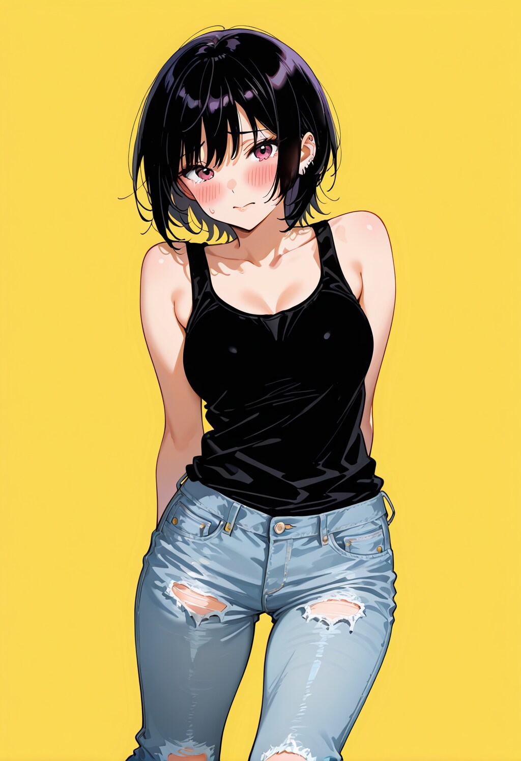 ボーイッシュ幼馴染の照れ顔