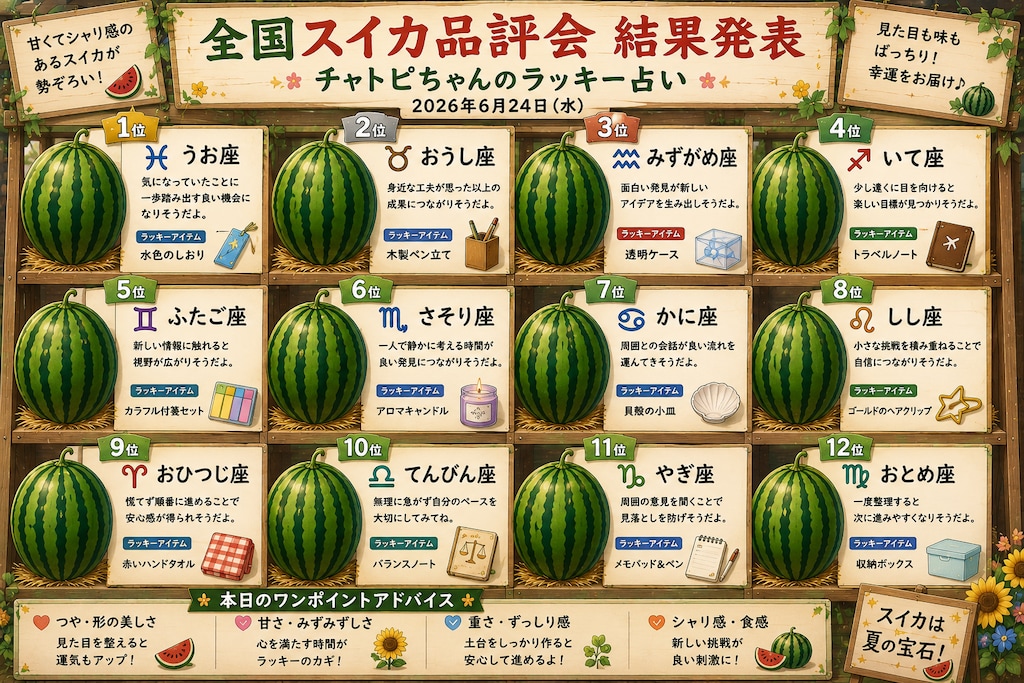 チャトピちゃん占い(06/24)