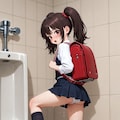 男子トイレでおしっこする女の子たち 2枚目