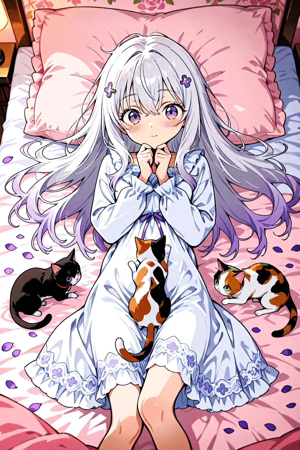 紫苑の猫まみれな朝