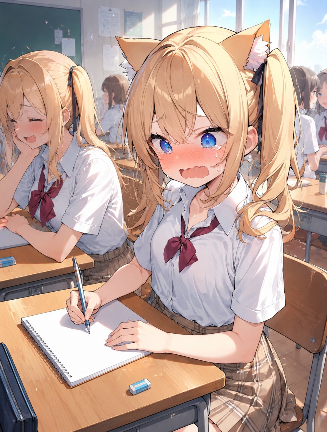 こるり「夢なら覚めて」まや「夏休みは終わったんだよ」 | の人気AIイラスト・グラビア