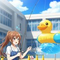 えすてぃさんの釣り調査のお手伝い(学校のプール) 2枚目