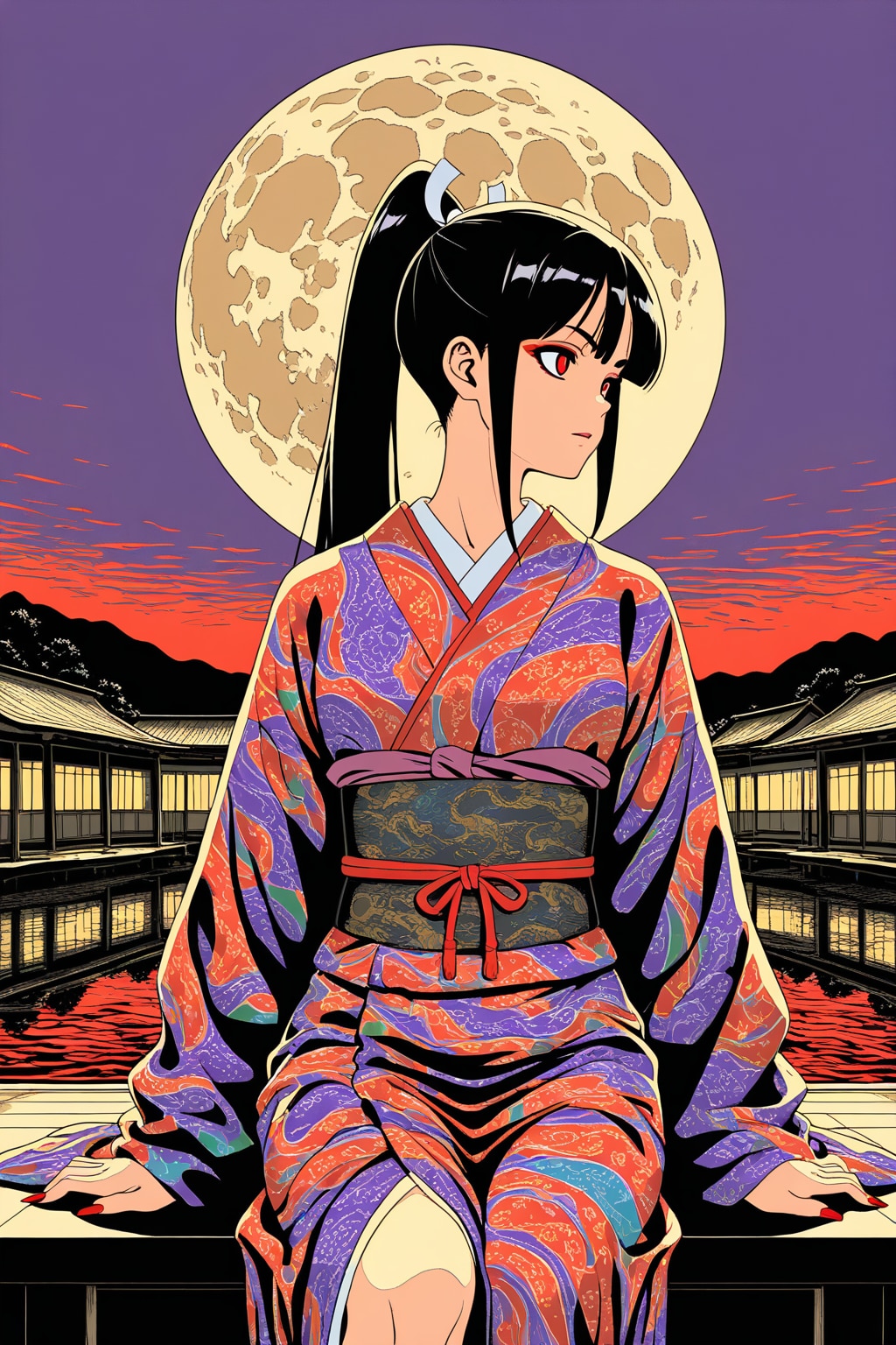 着物の黒髪ちゃん | の人気AIイラスト・グラビア