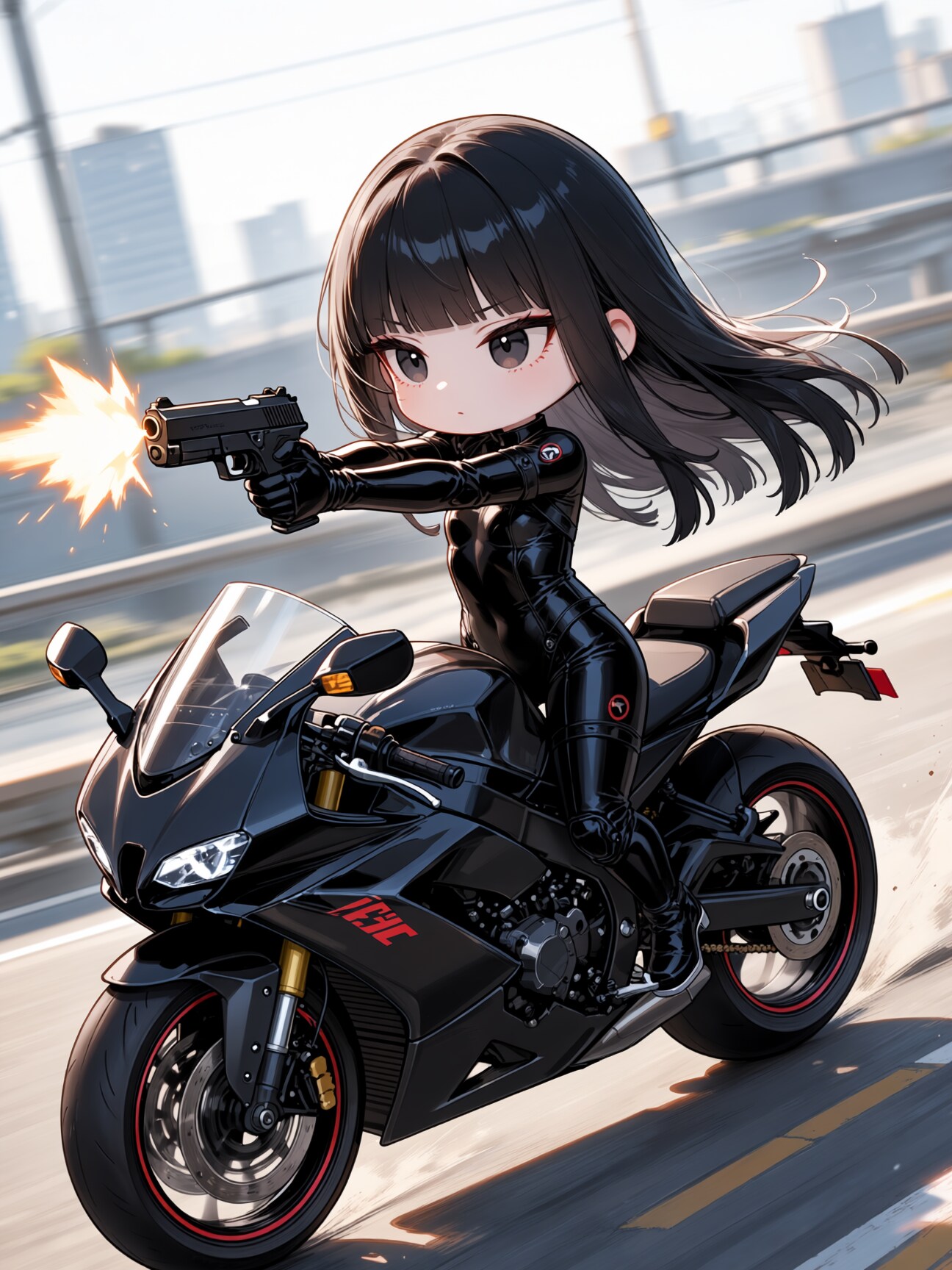 【実験】Animaでバイクに乗りながら立って鉄砲を撃つ