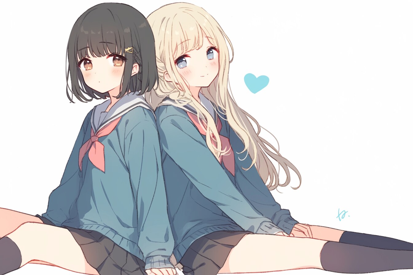 二人のJK406 | の人気AIイラスト・グラビア