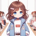 ファッションショーに出ている小さな女の子 4枚目