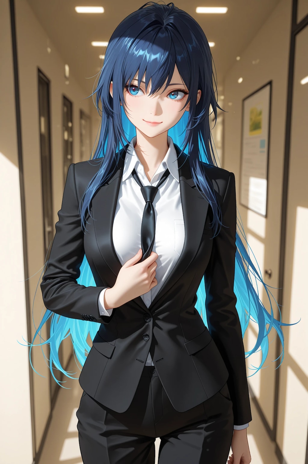 着慣れないスーツ_桐ケ谷玲美