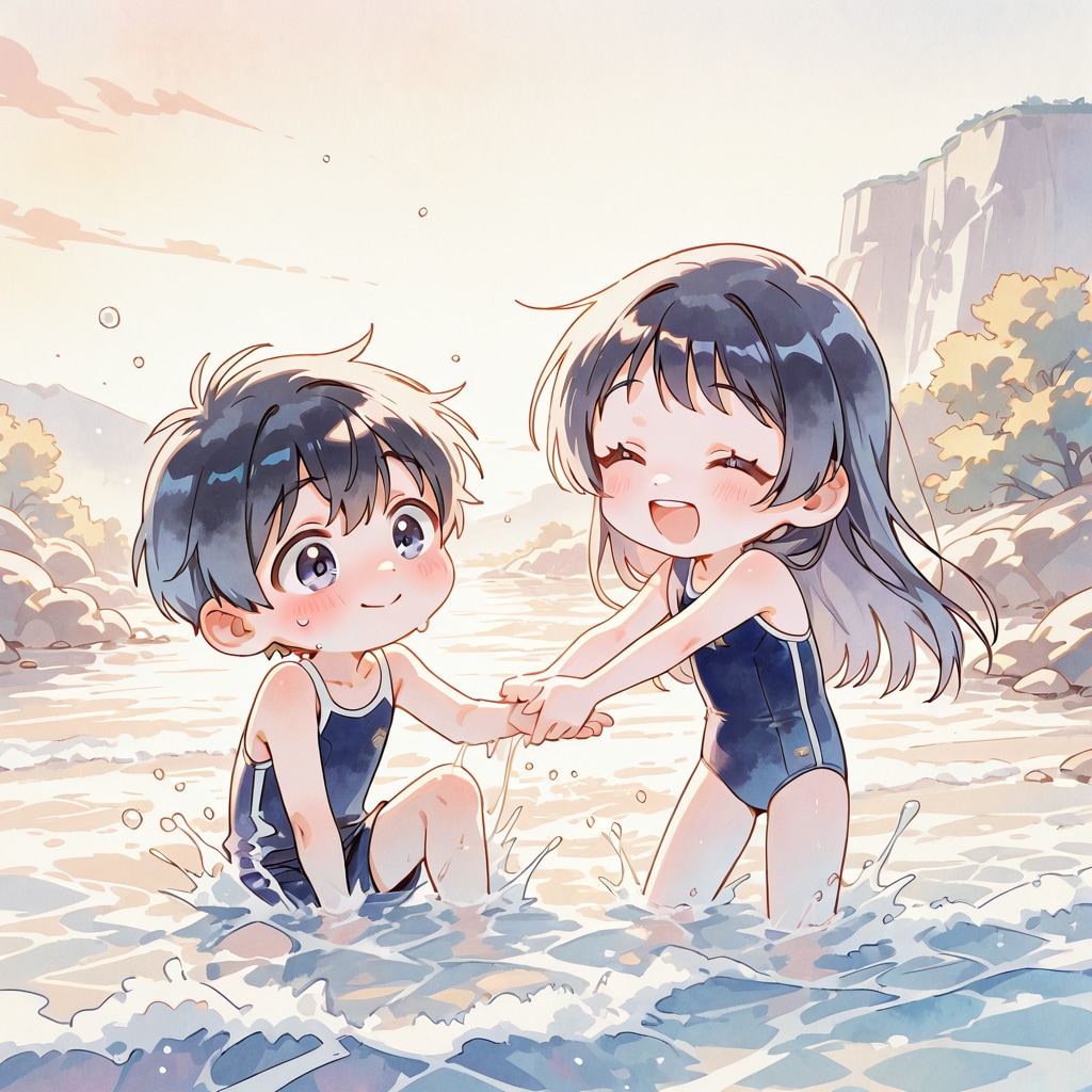 川遊び