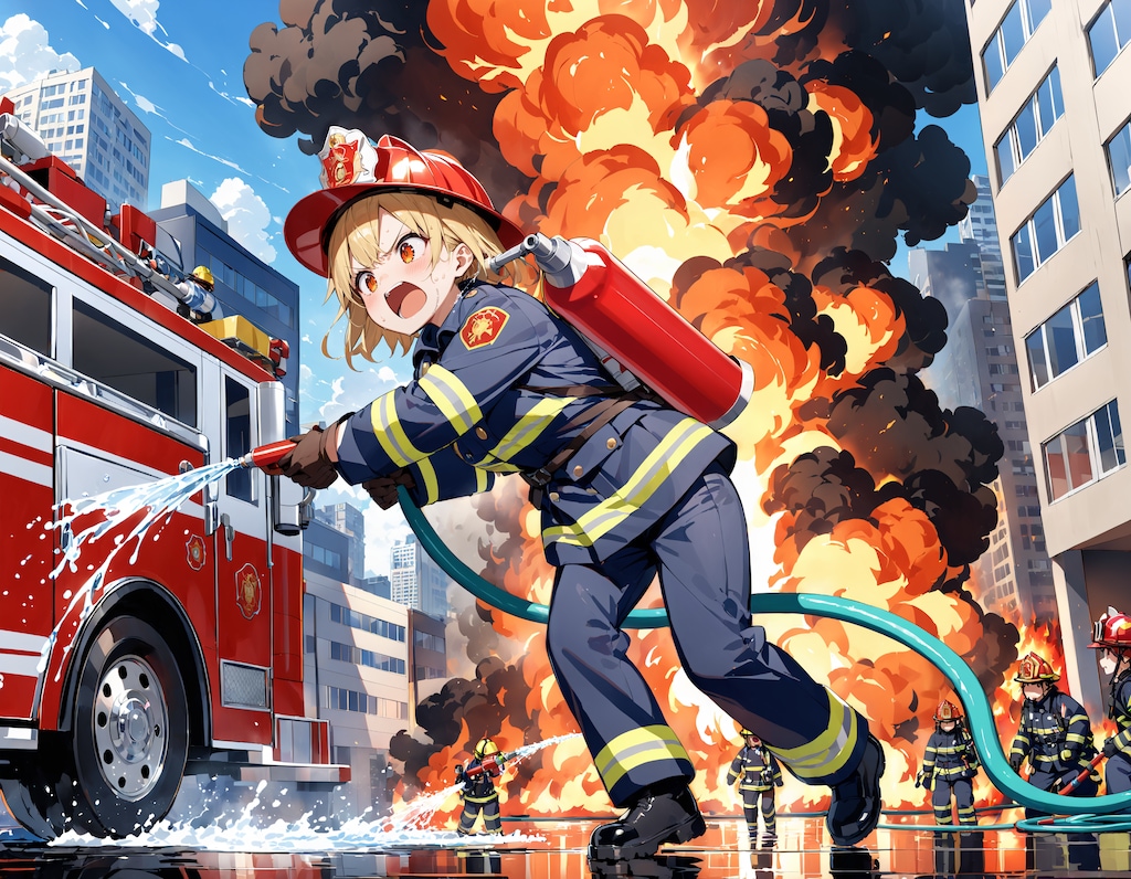 消防士の少女