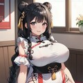 むちむち白チャイナさん　　「何か？　え？わたしは姉よ。双子ね。でも髪黒いからすぐわかるよ。」 4枚目
