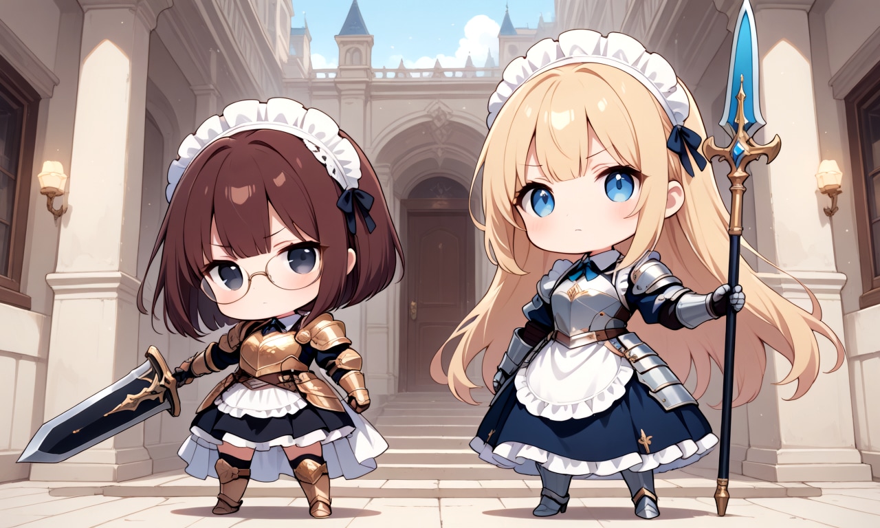 アーマーちびメイドちゃん達