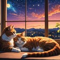 夜景を眺める 4枚目
