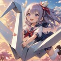 折り鶴に乗る 2枚目
