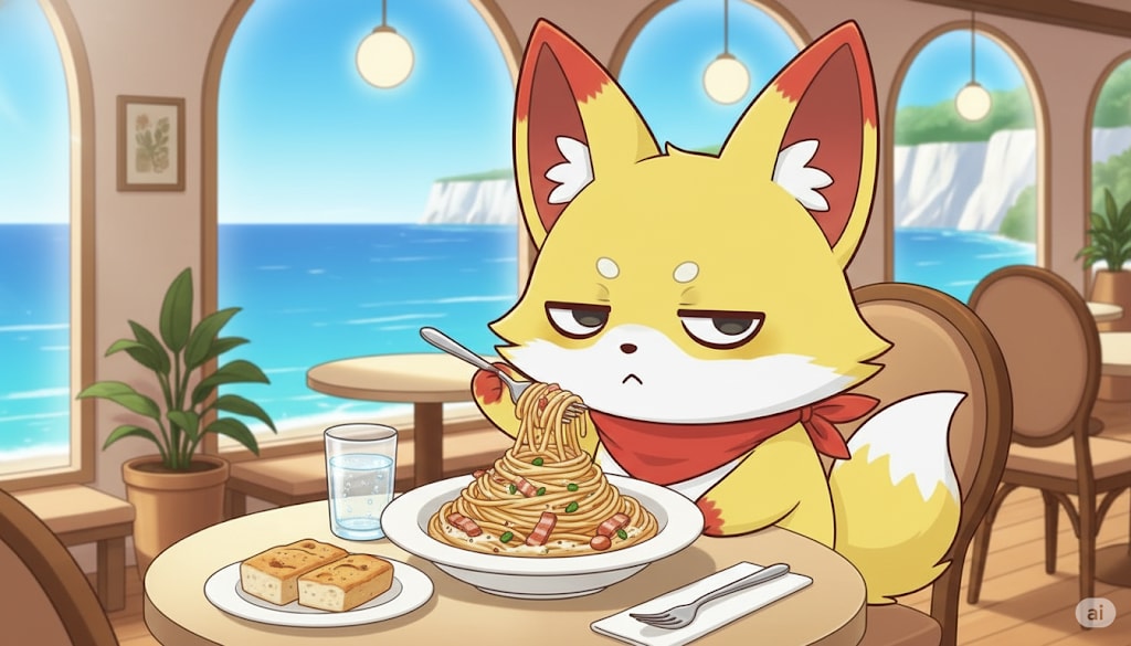 【狐独のグルメ】カルボナーラ：洋風な俺も悪くない | の人気AIイラスト・グラビア