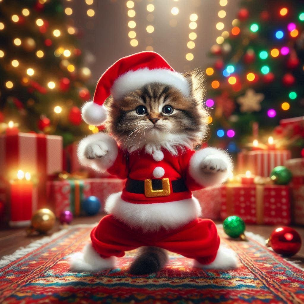 ちびサンタ猫