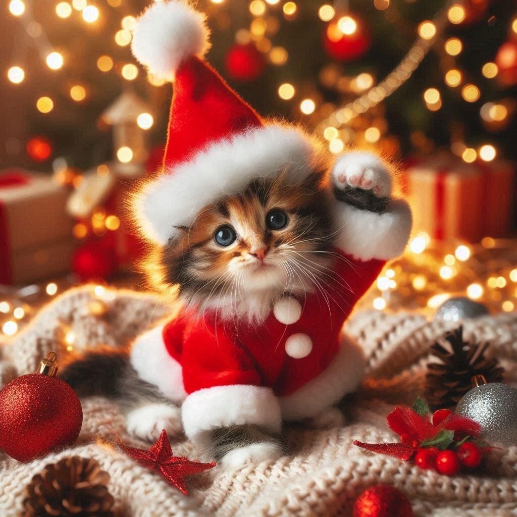 ちびサンタ猫